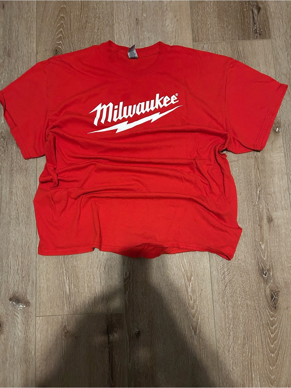 Milwaukee Men's Red Short Sleeve Logo Tee